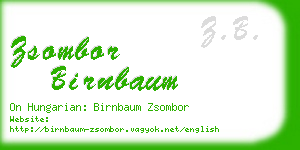 zsombor birnbaum business card